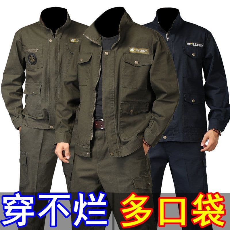 Soldador workwear calças masculinas primavera roupas de proteção do trabalho resistente ao desgaste primavera outono eng