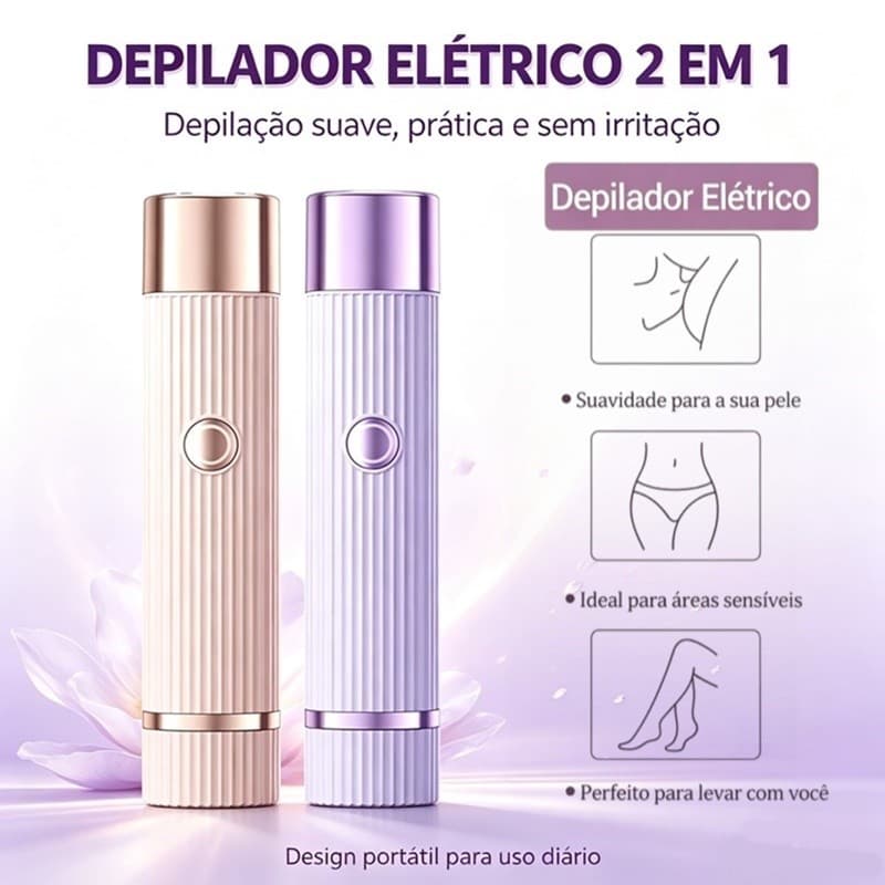 Depilador Removedor De Pelos Facial e Corporal Sem fio Recarregável voltikk