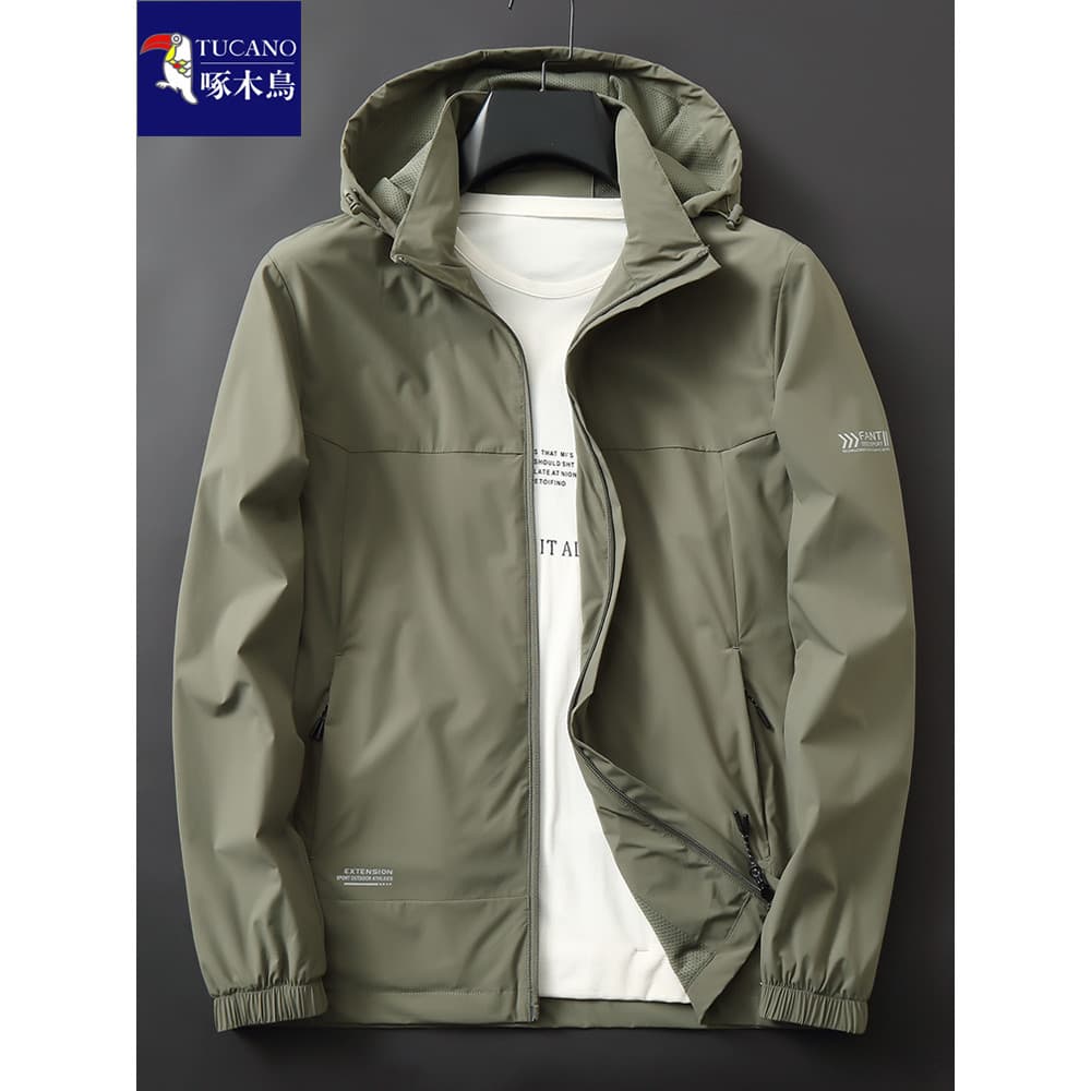 Woodpecker primavera verão Plus Size jaqueta esportiva masculina gordura Pecker removível jaqueta com capuz masculino fi