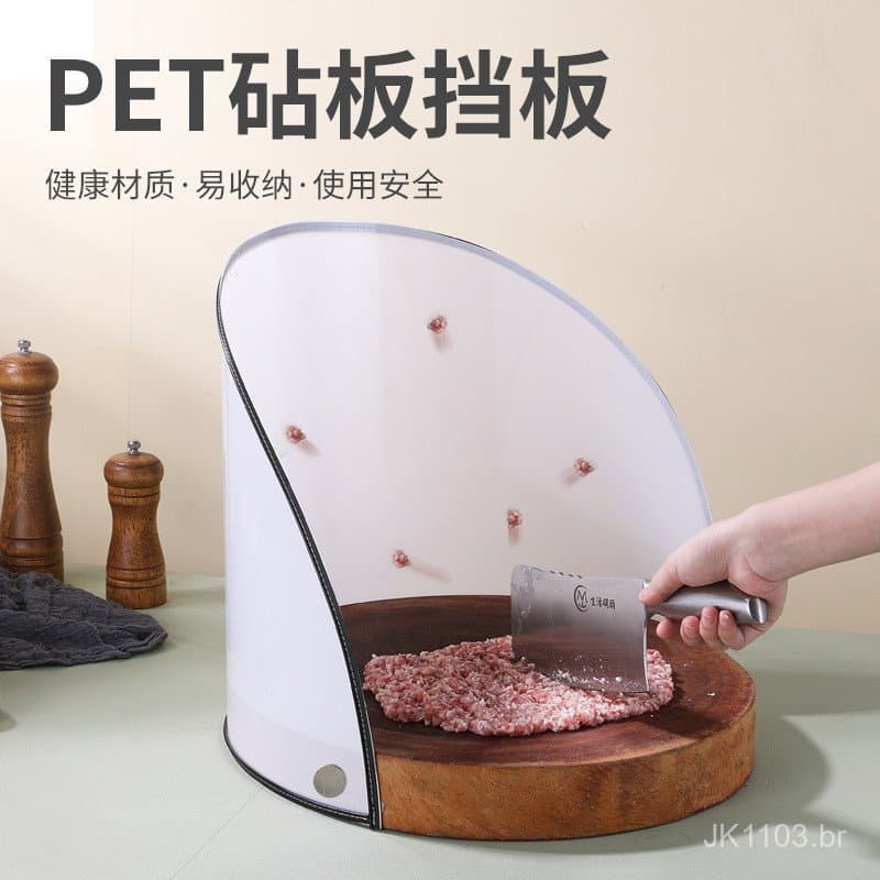 Cerca retrátil para evitar respingos, tábua de cortar para sanduíches de carne, tábua de cortar em PE, armário de cozinh