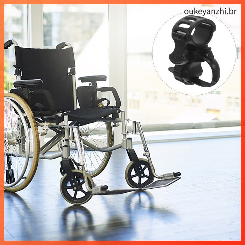 🎀 2Peças Acessório Para Cadeira De Rodas Suporte Leve Para Bengala Preto