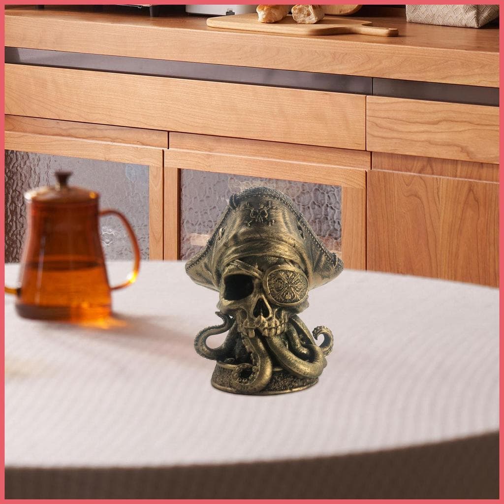 Estátuas Para Decoração De Casa Halloween Retro Pirata Polvo Capitão Desktop Estatueta Estátua xurit2br