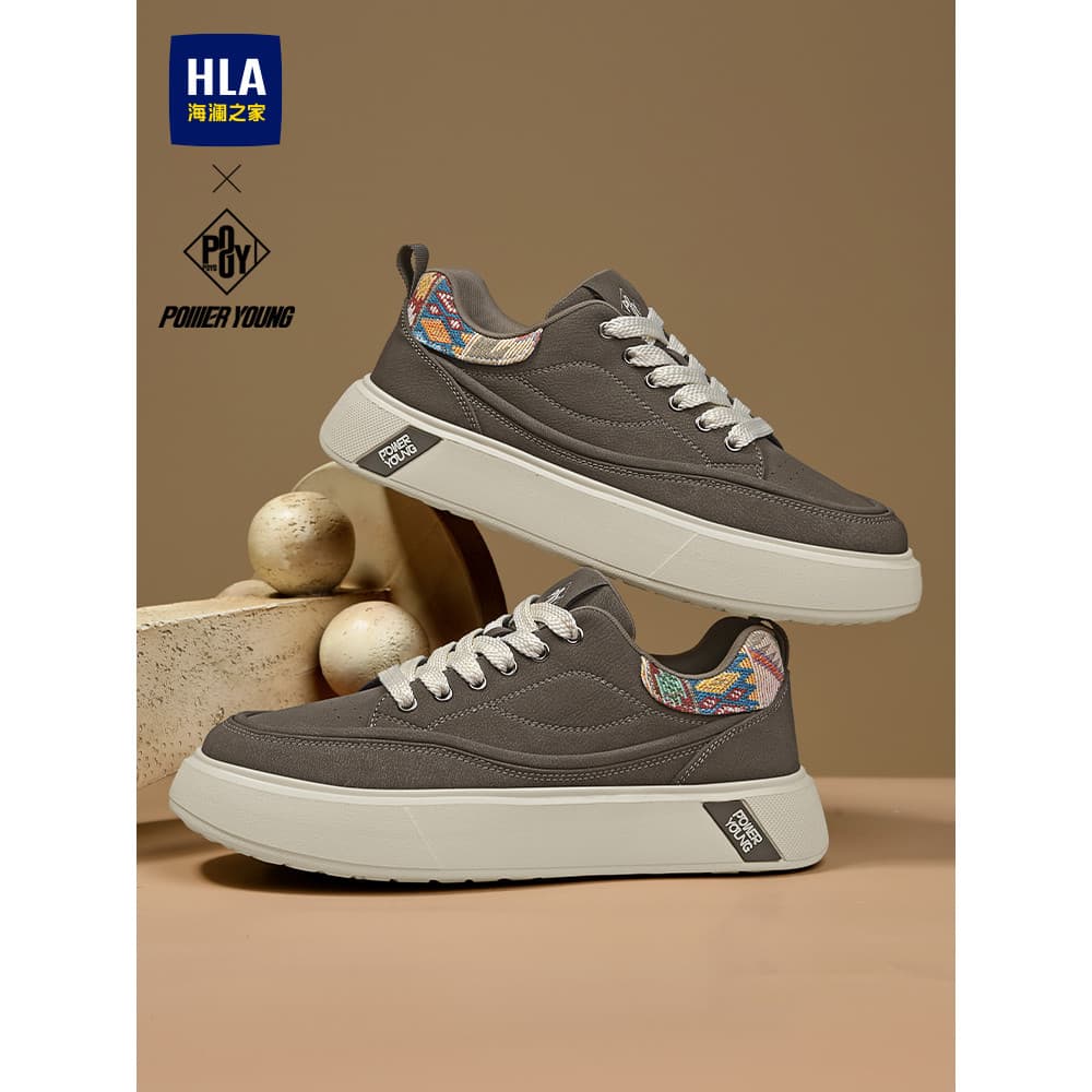 HLA/Hailan House Sapatos Masculinos 2026 Verão Novos Sapatos Casuais Moda Masculina Retro Leve Sapatos de Sola Grossa