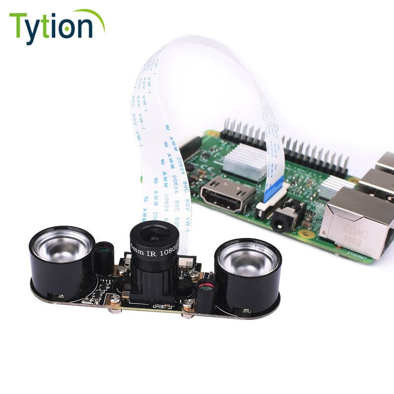 Raspberry Pie 4B 3B Placa de Desenvolvimento Módulo de Câmera 500W Pixel Amplo Ângulo de Visão Foco Ajustável Luz Infrav