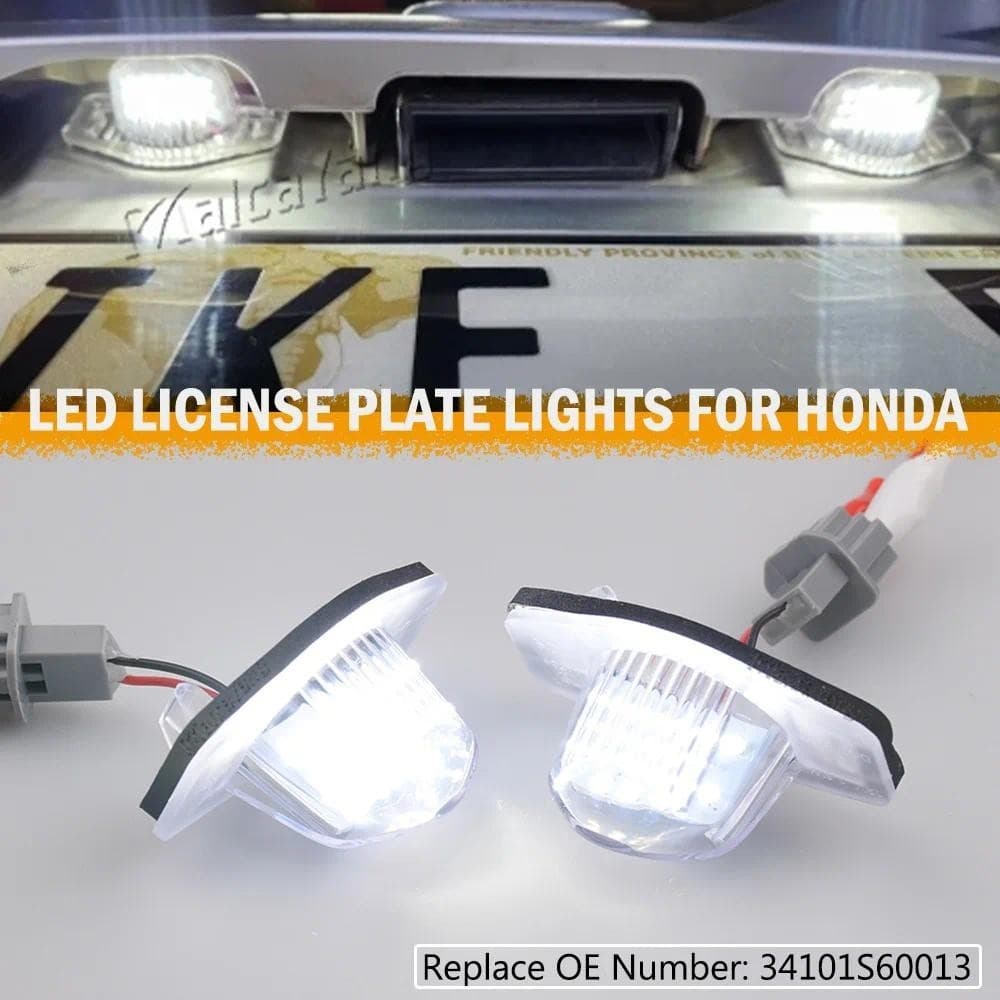 Luzes LED Para Placa De Licença , Honda CR-V HR FR Fit Odyssey Jazz Crv Hrv Stream Insight Carro Branco Lâmpada Da Ident