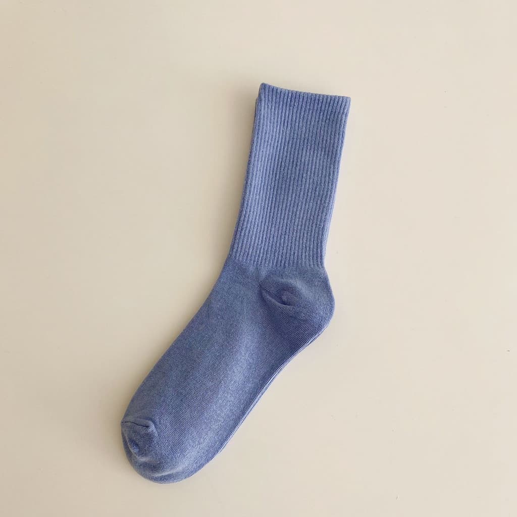 Super Q Milk Blue wawa ^ Soft Waxy So Gentle * Cinza Azul Denim Azul Meias de Dança Femininas Tubo Médio