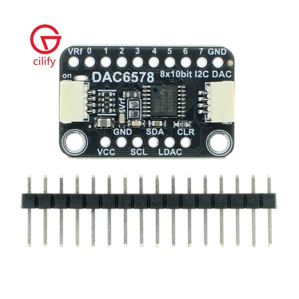 Placa De Fuga DAC6578 10 Bits E 8 Canais I2C DAC STEMMA QT Qwiic 3V-5V