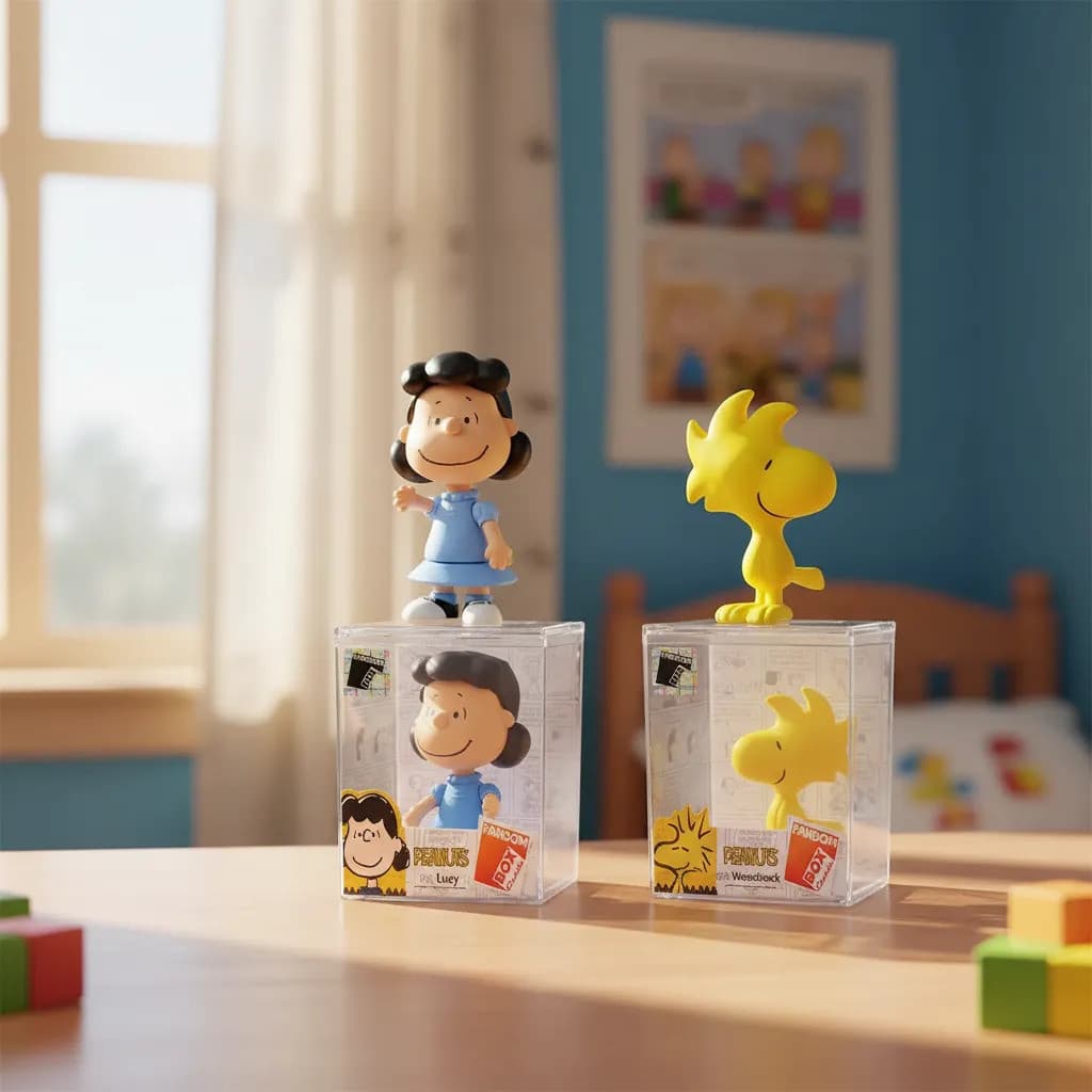 Coleção Boneco Lucy E Woodstock Fandom Box Snoopy Lider