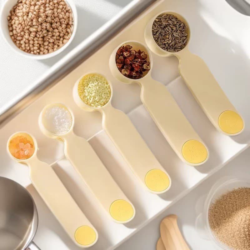 Colher medidora de qualidade alimentar, colher medidora de número de grama, cozinha, cozimento, café, leite em pó, arroz