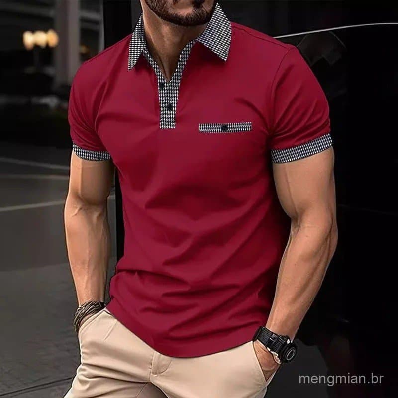 Camisas POLO Masculinas de Manga Curta para o Verão, Mais Vendidas no Comércio Transfronteiriço, Camisas POLO Esportivas