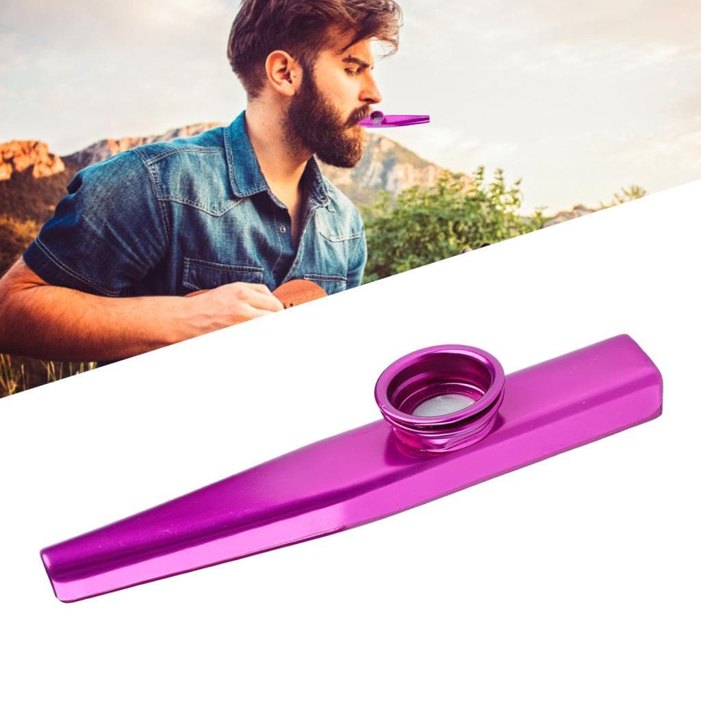 Instrumento de boca de metal Kazoo de alumínio Irfora para amantes de música portátil divertido presente tocadores de