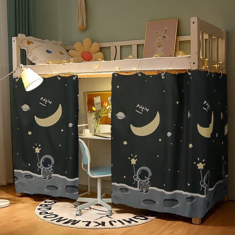 Cortina de Cama para Estudantes Bright Sun, Cortina Blackout para Beliche Superior de Dormitório Universitário, Cortina