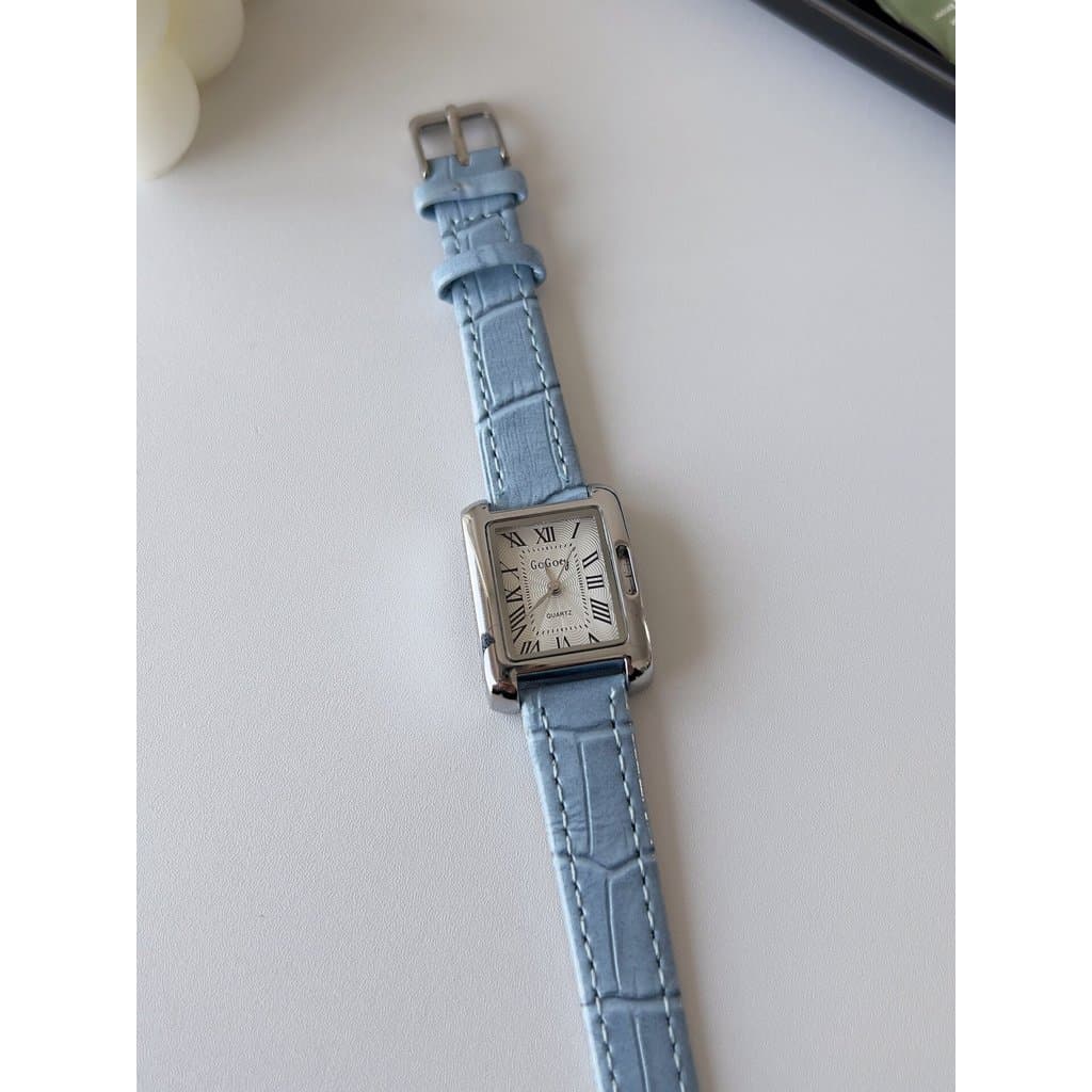 relogio feminino pequeno relogio feminino Haze azul relógio feminino luz luxo nicho ins estilo High-End sentir simples e