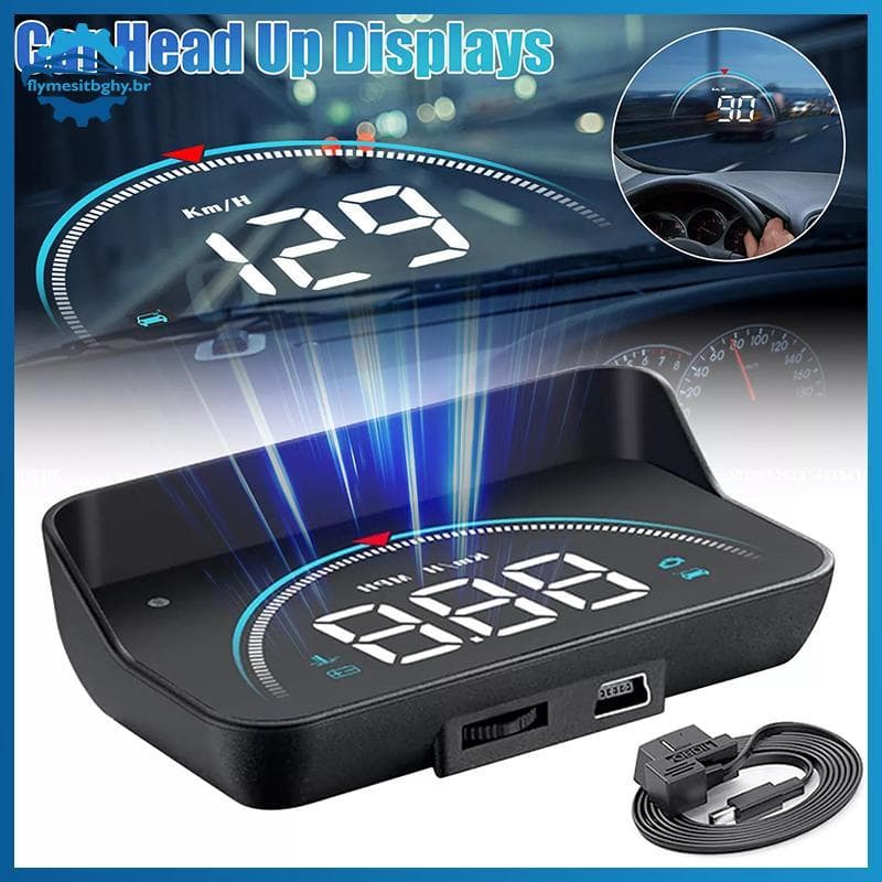 flym M8 Carro HUD Head Up Display OBD2 Aviso De Excesso De Velocidade Automático Eletrônico Temperatura Da Água LED Proj