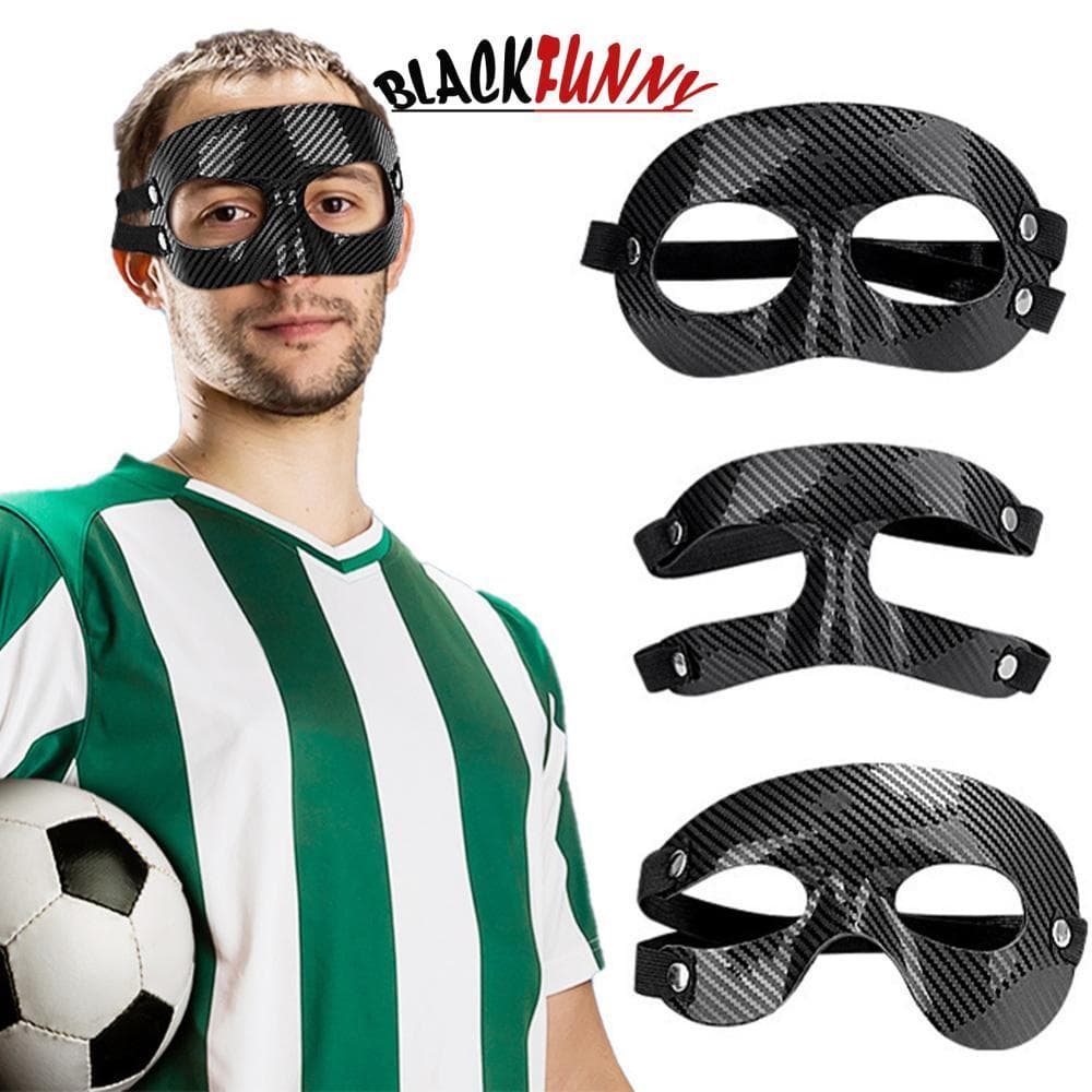 BLACKFUNNY 1Pc Futebol Meia Face Máscara Anticolisão Festa De Halloween Decoração PVC Esportes Equipamentos De Proteção