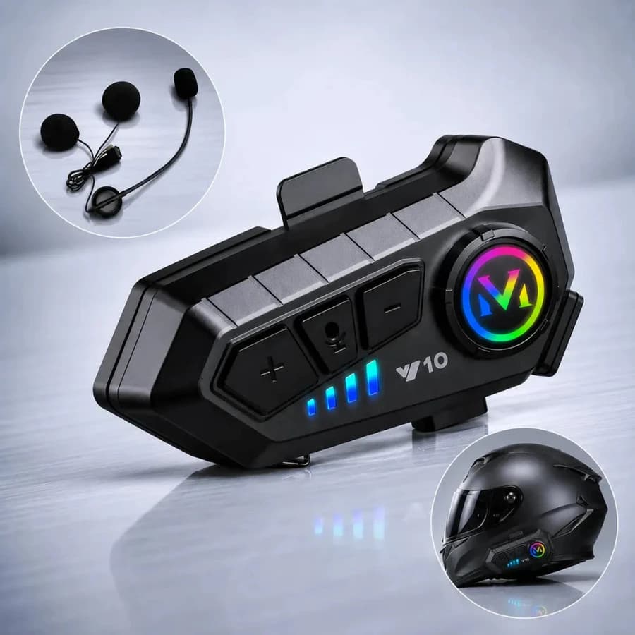 Fone de Ouvido de Capacete Moto Bluetooth Controle De Voz microfone para moto intercomunicador