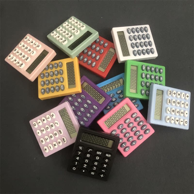 Pequeno quadrado Mini calculadora estudante papelaria calculadora aritmética bolso calculadora de 8 dígitos