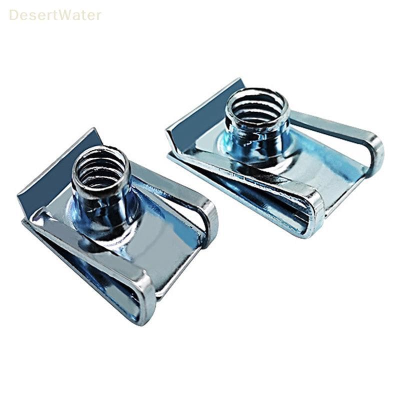 < DesertW > 10pcs M4/M5/M6/M8 Clipes Tipo U De Aço De Mola De Carro Com Rosca 8mm 5mm 6mm 4mm Porcas De Palheta Para Mot