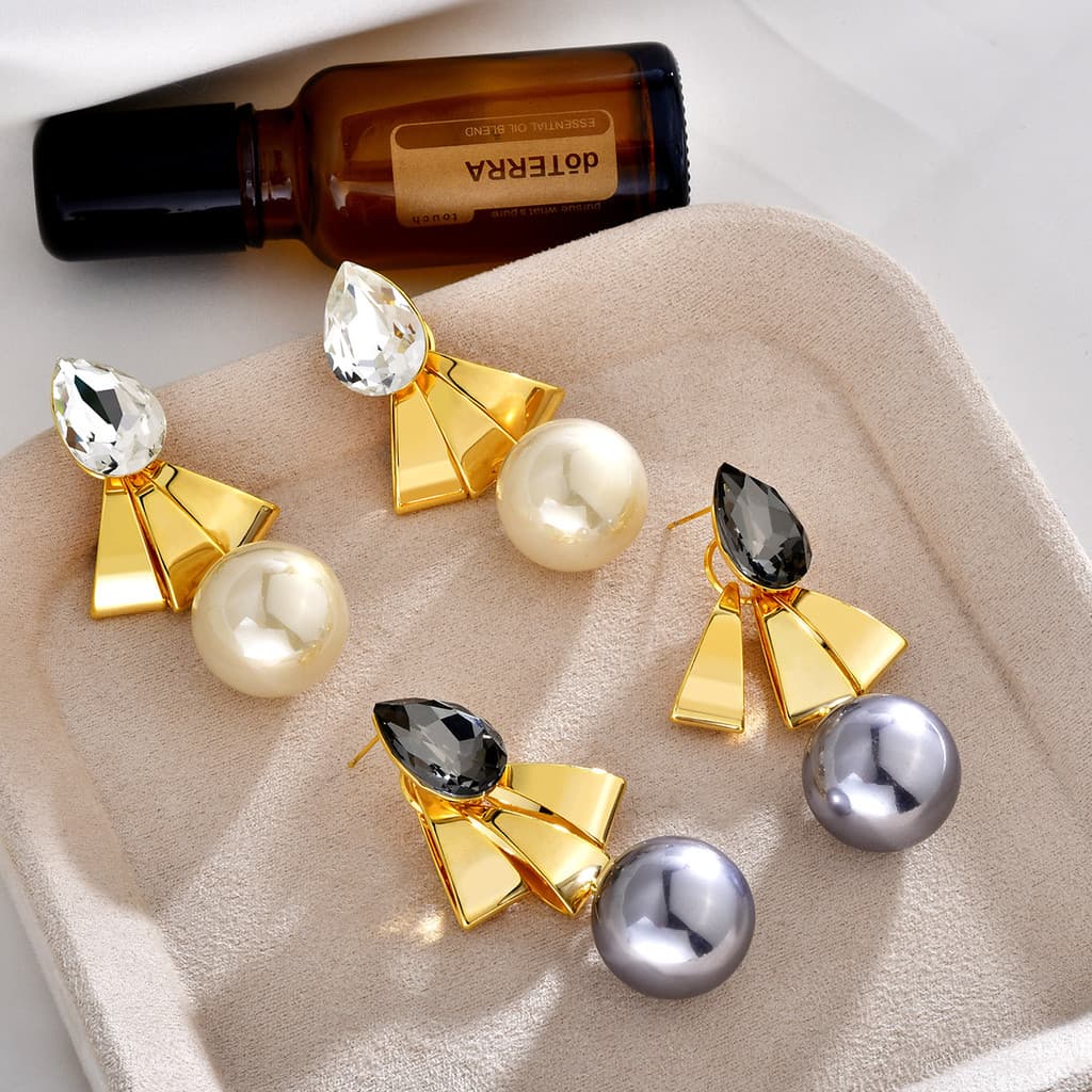 【100】Brincos de pérola em formato de gota, estilo francês e elegantes