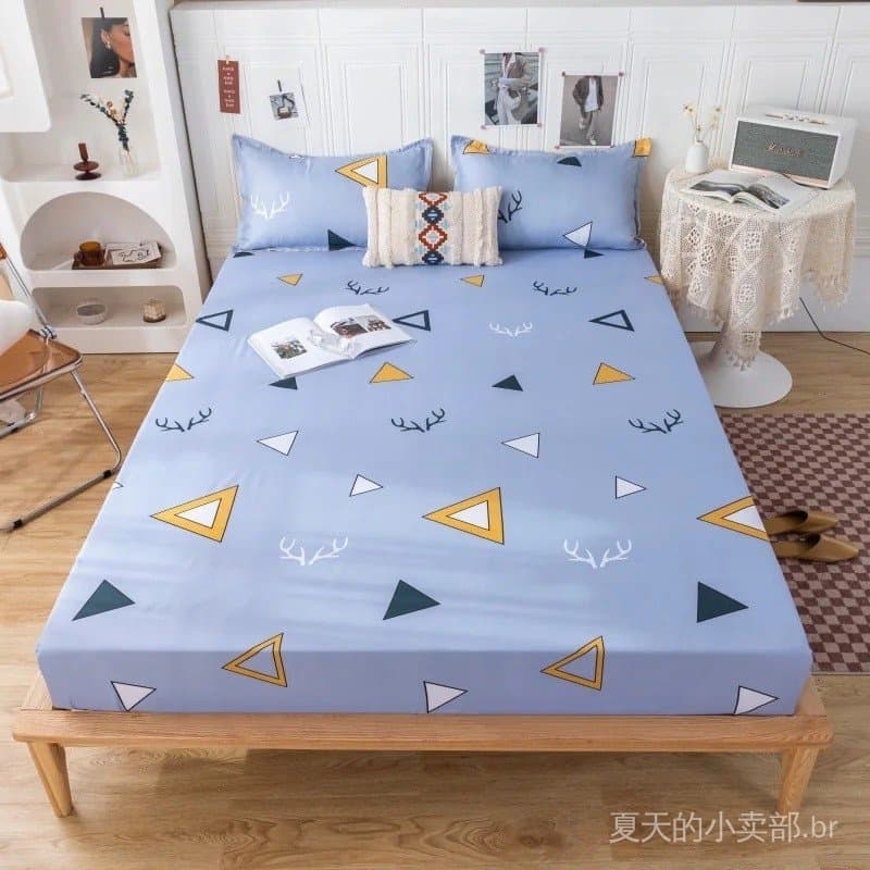 1 lençol de baixo estampado, lençóis para cama de casal, tamanhos individual/casal/queen/king, capa de cama suave para a