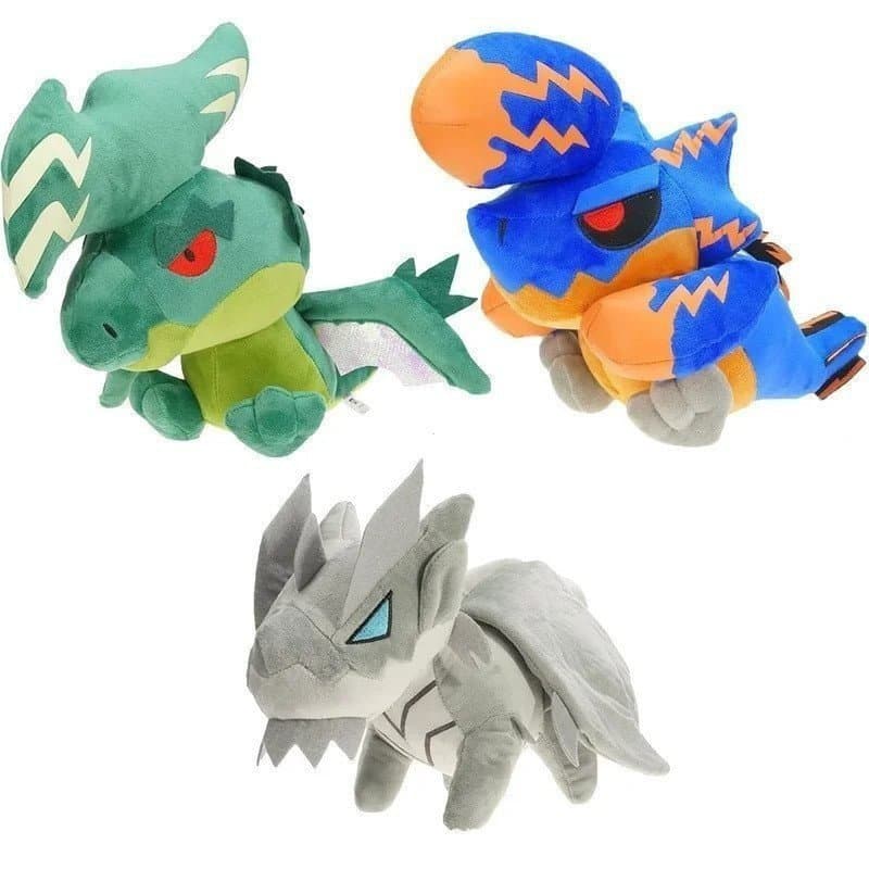 30cm Jogo Monster Hunter Kuchala Grande Wyvern Brachydios Dragão Verde Brinquedo de Pelúcia Animal de Pelúcia