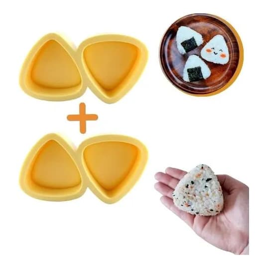 2x Kit 2 Formas Molde Oniguiri Bolinho de Arroz