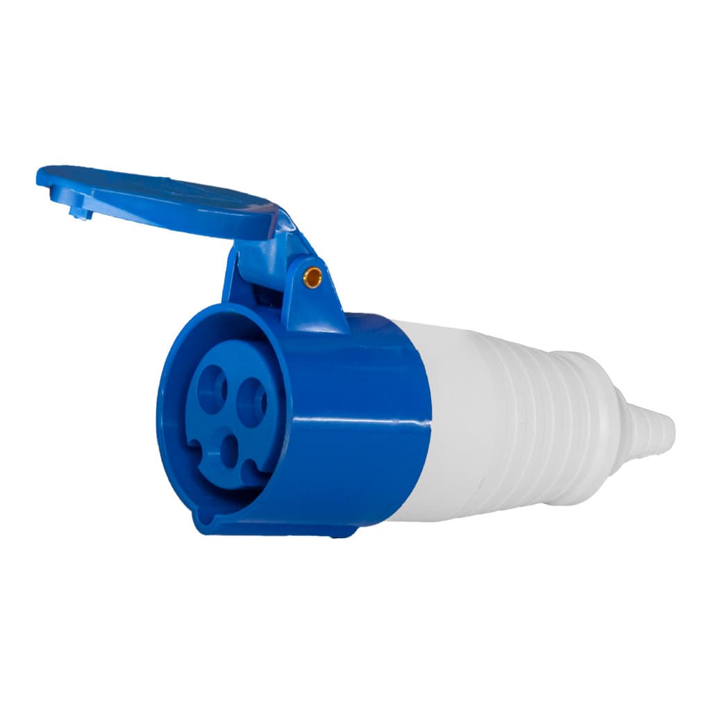 Acoplamento Plug Industrial 2P+T 220/250V Azul - 16A