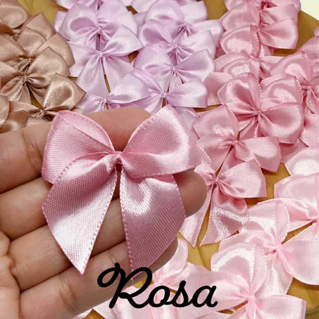 Lacinho Laço Cetim  nº5 5cm Rosa Bebê Chiclete Velho - 20 unidades Lembrancinha Presente Artesanato
