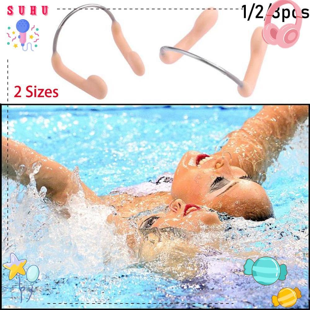SUHU 1/2/3pcs Clipe De Nariz Cor Da Pele Acessórios Duráveis Ajustáveis Para Esportes Aquáticos