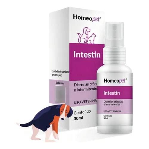 Intestin Homeopet 30ml Tratamento Homeopático para Saúde Intestinal Pet