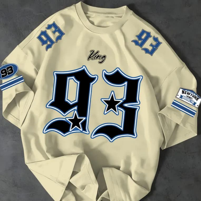 Camiseta New York King 93 Estilo Streetwear Camisa Algodão Premium Tecido Leve ou estampa lisa