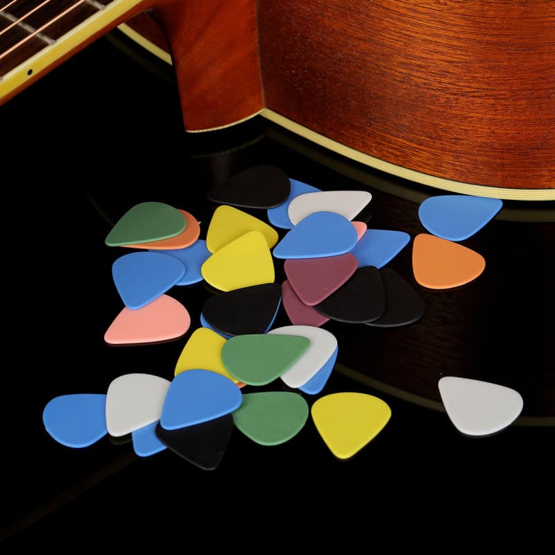 50 Peças De Palhetas De Guitarra , Celulóide Para Guitarras Elétricas E Acústicas-Cores De Mistura Aleatória-Acessórios
