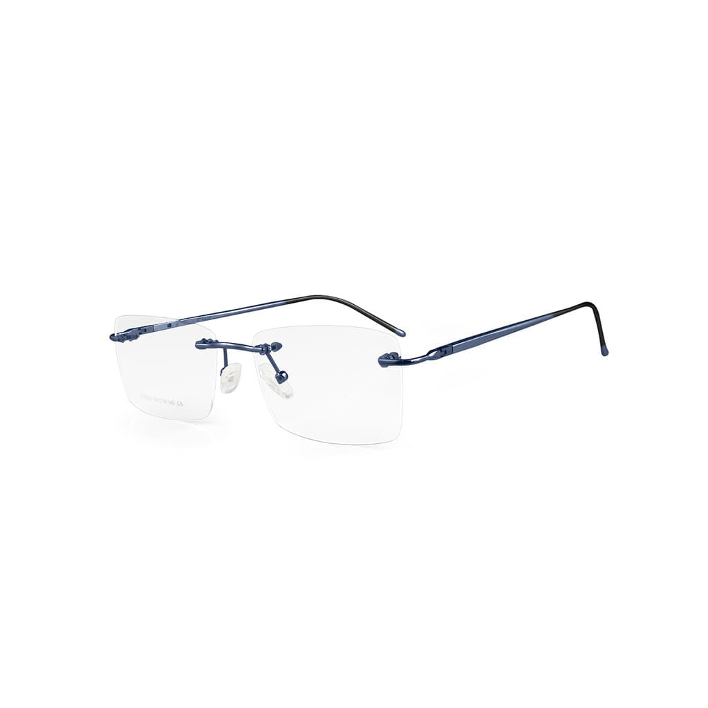 Armação Oculos Sem Aro Balgrif Flutuante Leve Retangular C7 Unissex