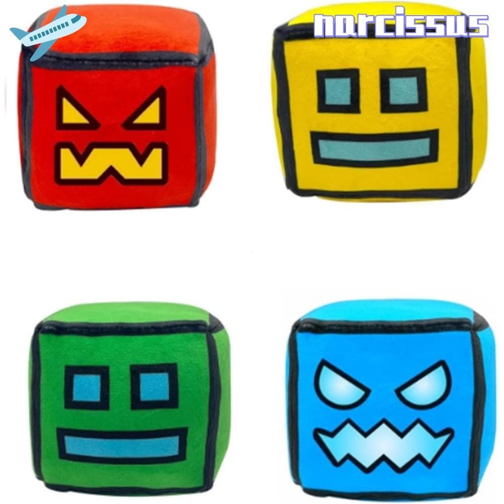 Brinquedo De Pelúcia Geométrico NARCISSUS , Travesseiro Pequeno De Cubo De Geometria Periférica De Jogo Macio , Bonecos