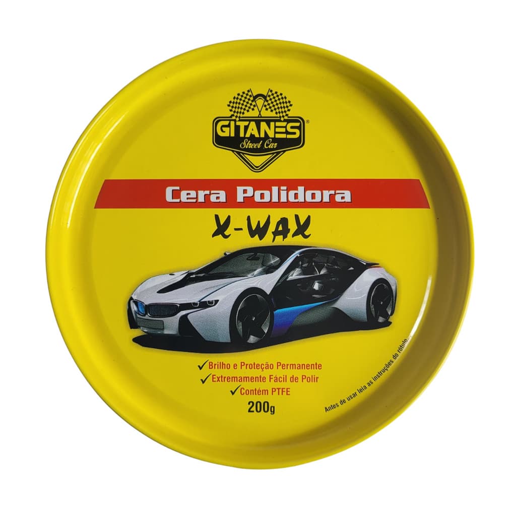 Cera Automotiva Polimento X-WAX 200g Gitanes