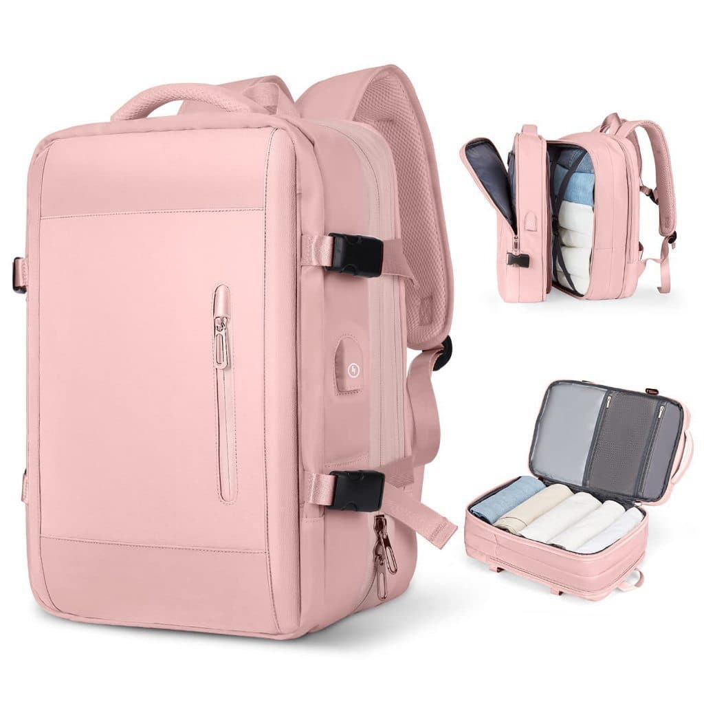 Mochila de viagem para Laptop, escola de viagem, caderno administrativo à prova d'água, armazenamento de tênis à prova d