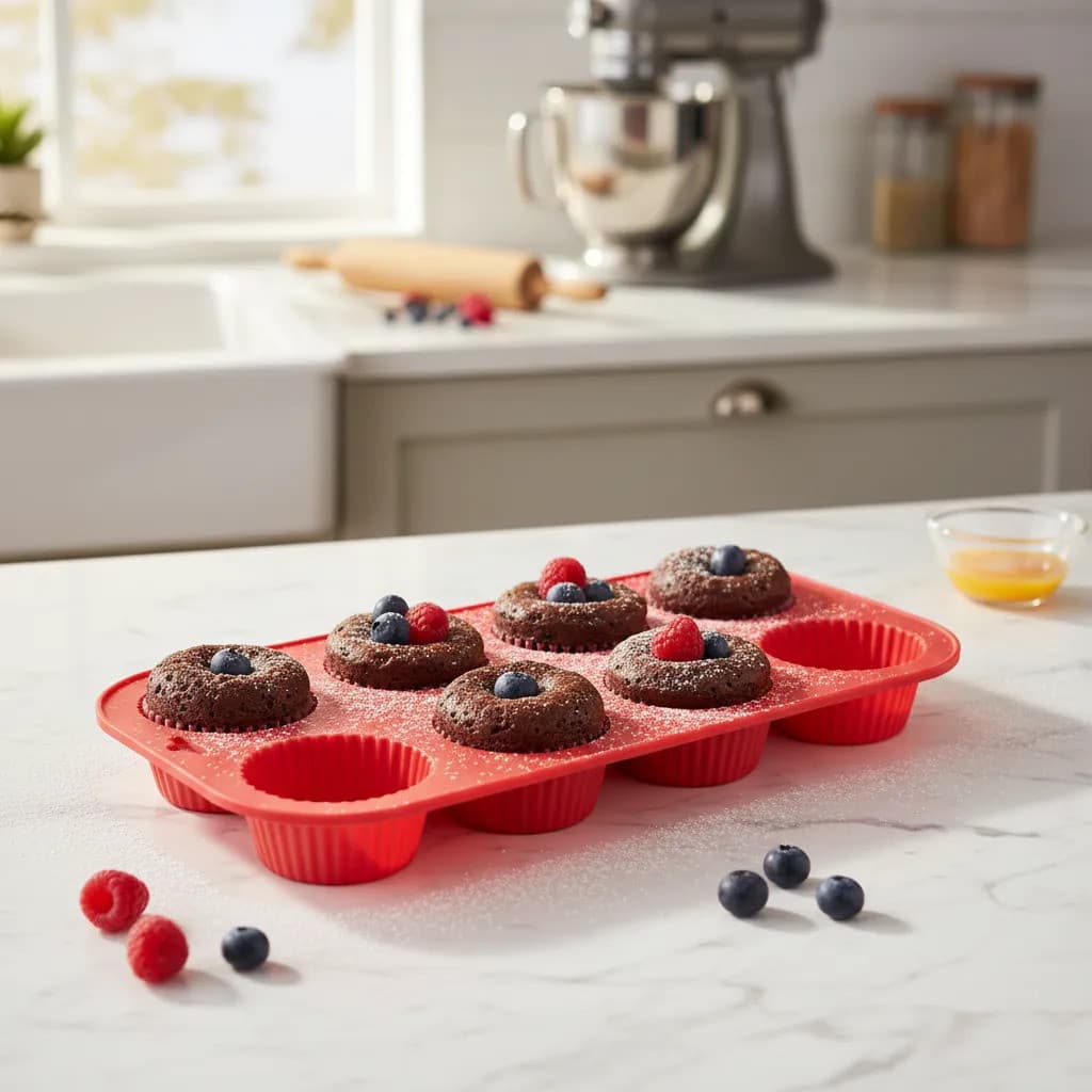 Forma De Silicone Para Pudim Bolo Flans Redonda Antiaderente Reutilizável Resistente Cozinha