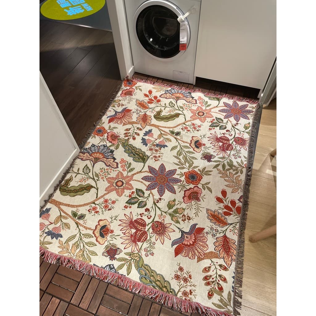 Pedido australiano flor planta pequena arte fresca fio de algodão têxtil sofá cobertor decorativo tapete sofá cobertor m