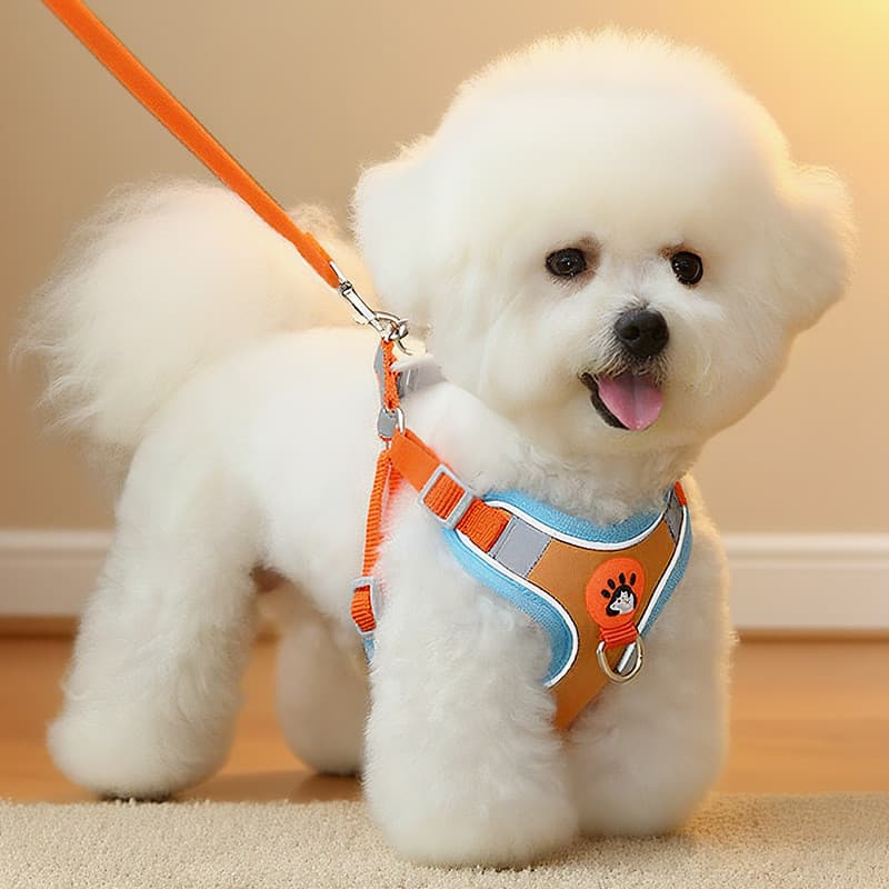 Colete estilo coleira para cachorro pequeno Teddy Bichon Pomeranian filhote de cachorro cinta peitoral corrente para cac