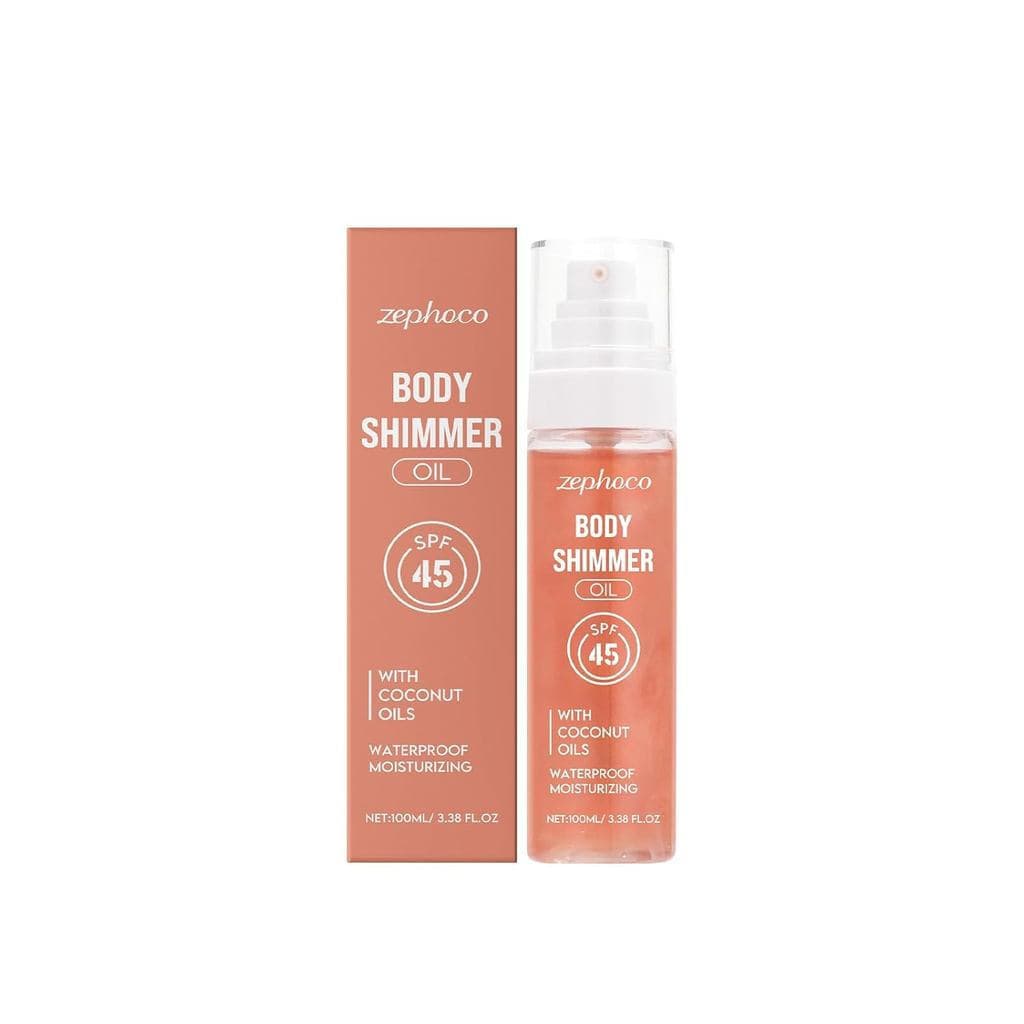 Óleo Corporal Iluminador com Protetor Solar, Creme Protetor Solar Corporal com Brilho, Protetor Solar de Amplo Espectro
