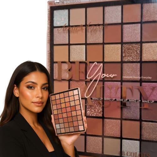 Paleta 48 Sombras Coloridas Mate Perolada Vibrante Profissional Longa Duração Pessoal e Profissional