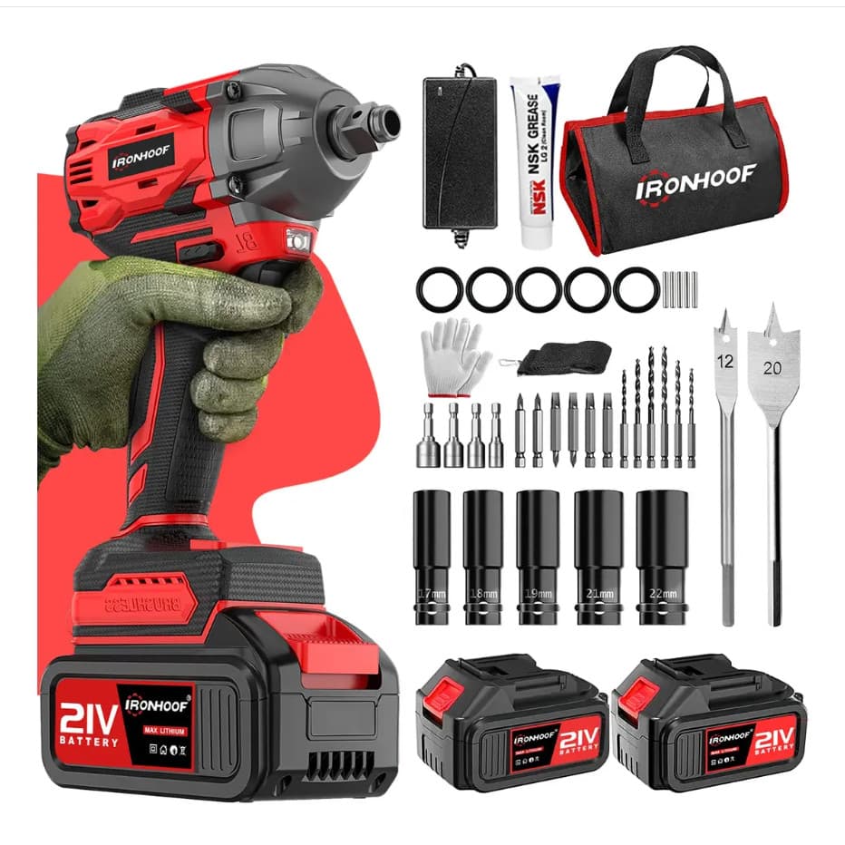 Chave De Impacto Eletrica Furadeira Parafusadeira Brushless 520NM 21V