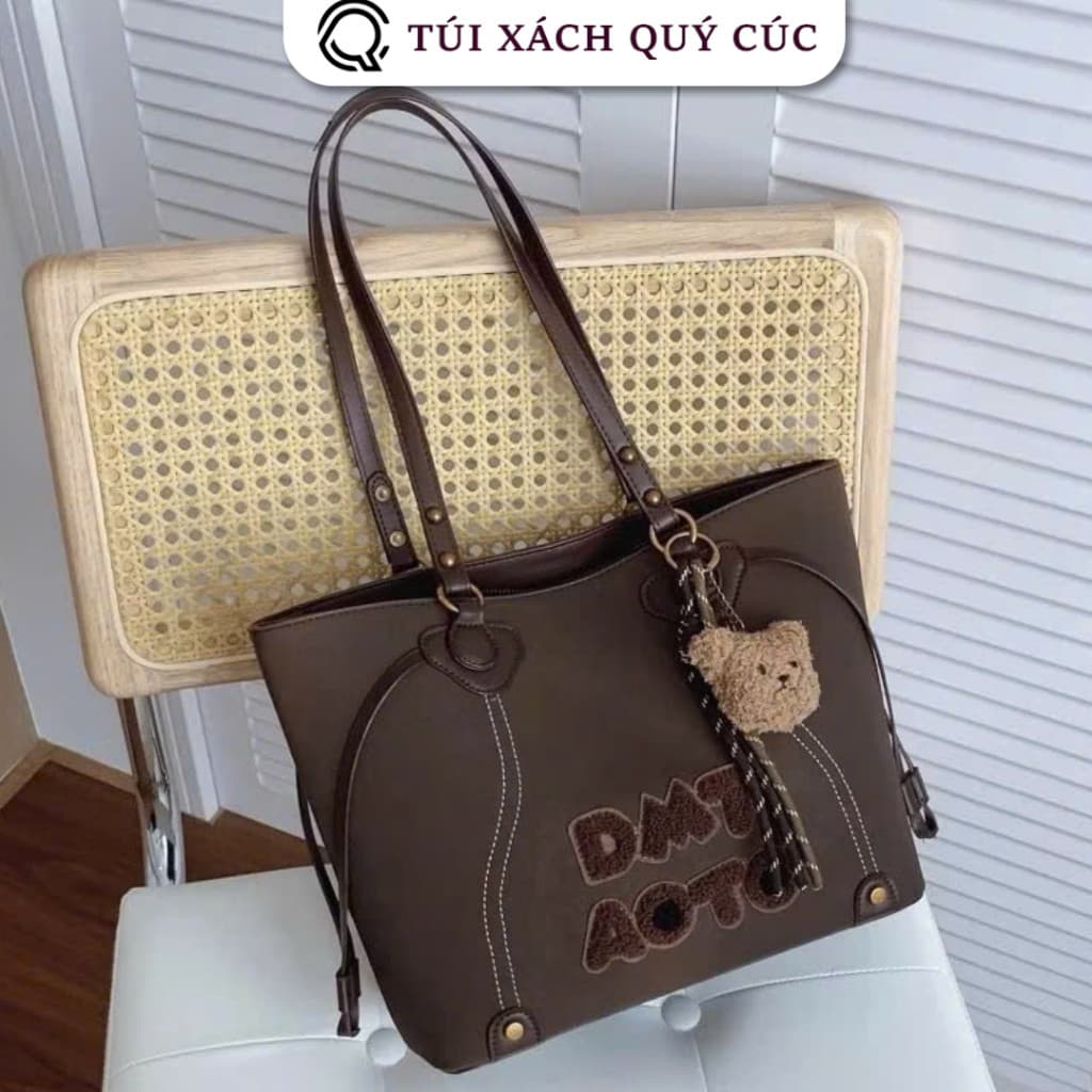 (Belo produto vem com um chaveiro de urso) Bolsa feminina DMT AOTO para escritório, tamanho 36, conveniente para carrega