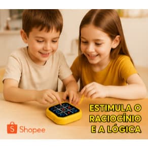 Jogo da Velha Eletrônico Modelo Patinho Infantil Interativo com Luzes Sons Memória Rápida Brinquedo Educativo Divertido