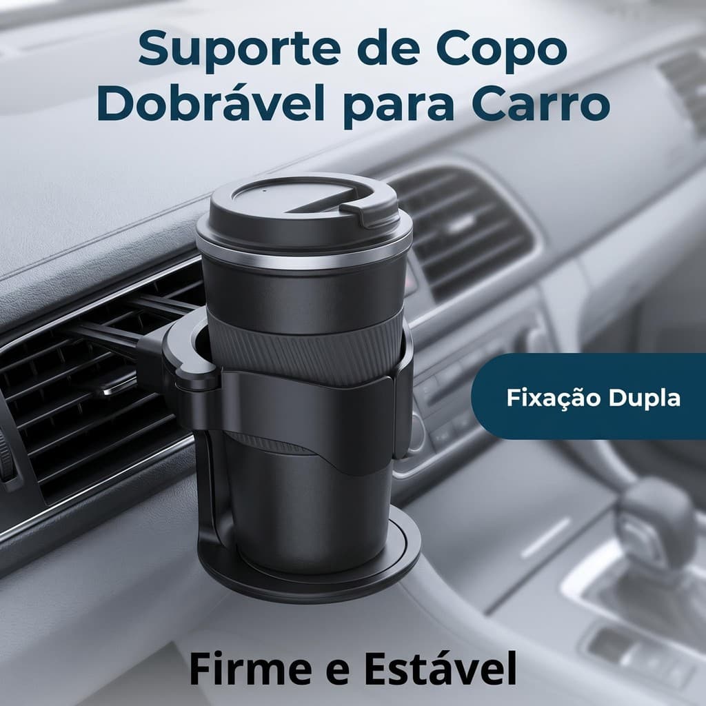 Atacado Porta-Copos ABS Carro Ajustável Universal | Suporte para Bebida Automotivo | Preto Saída Ar Horizontal
