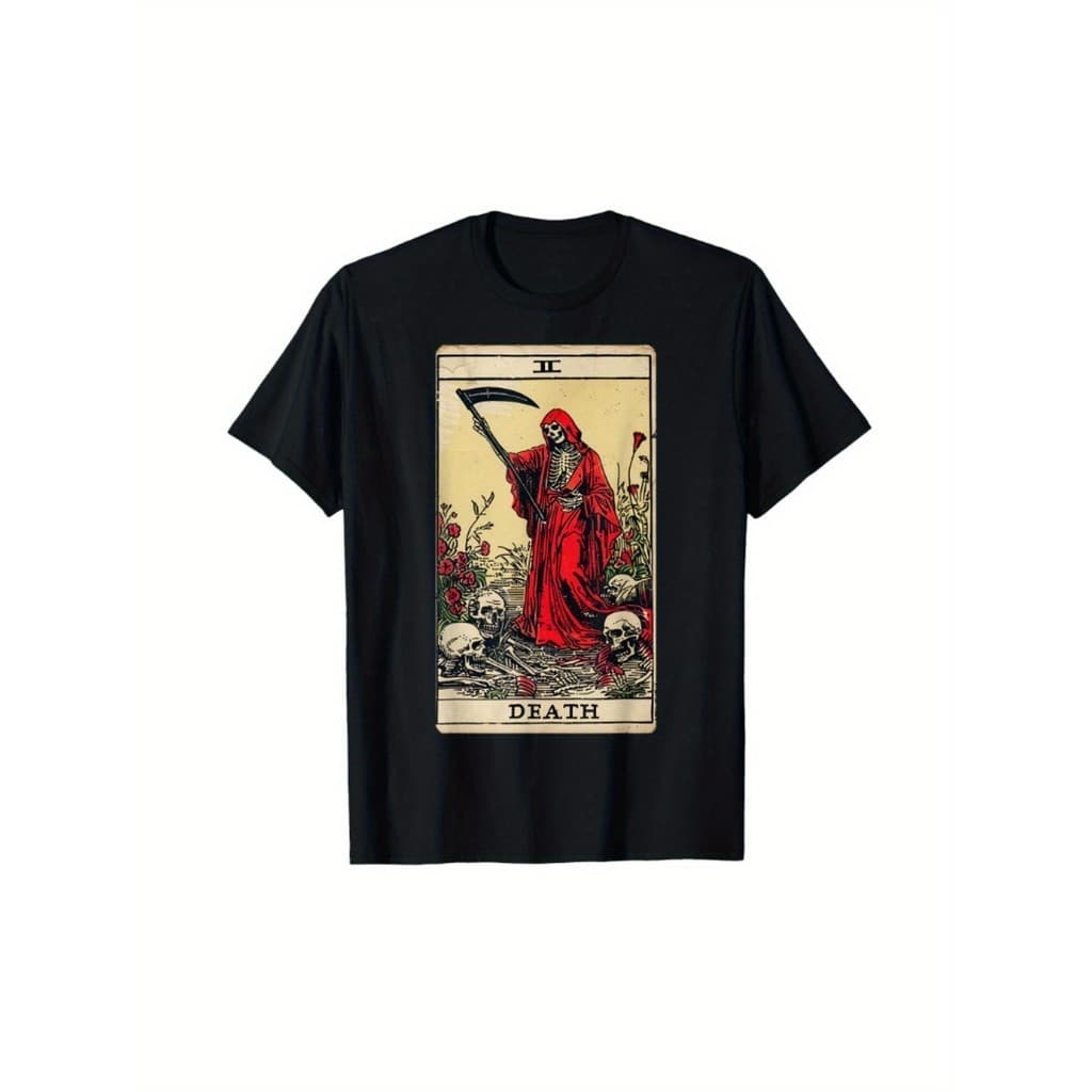 Camiseta Masculina Tarot Rosa Retrô Dark Básica Oversized 100% Algodão