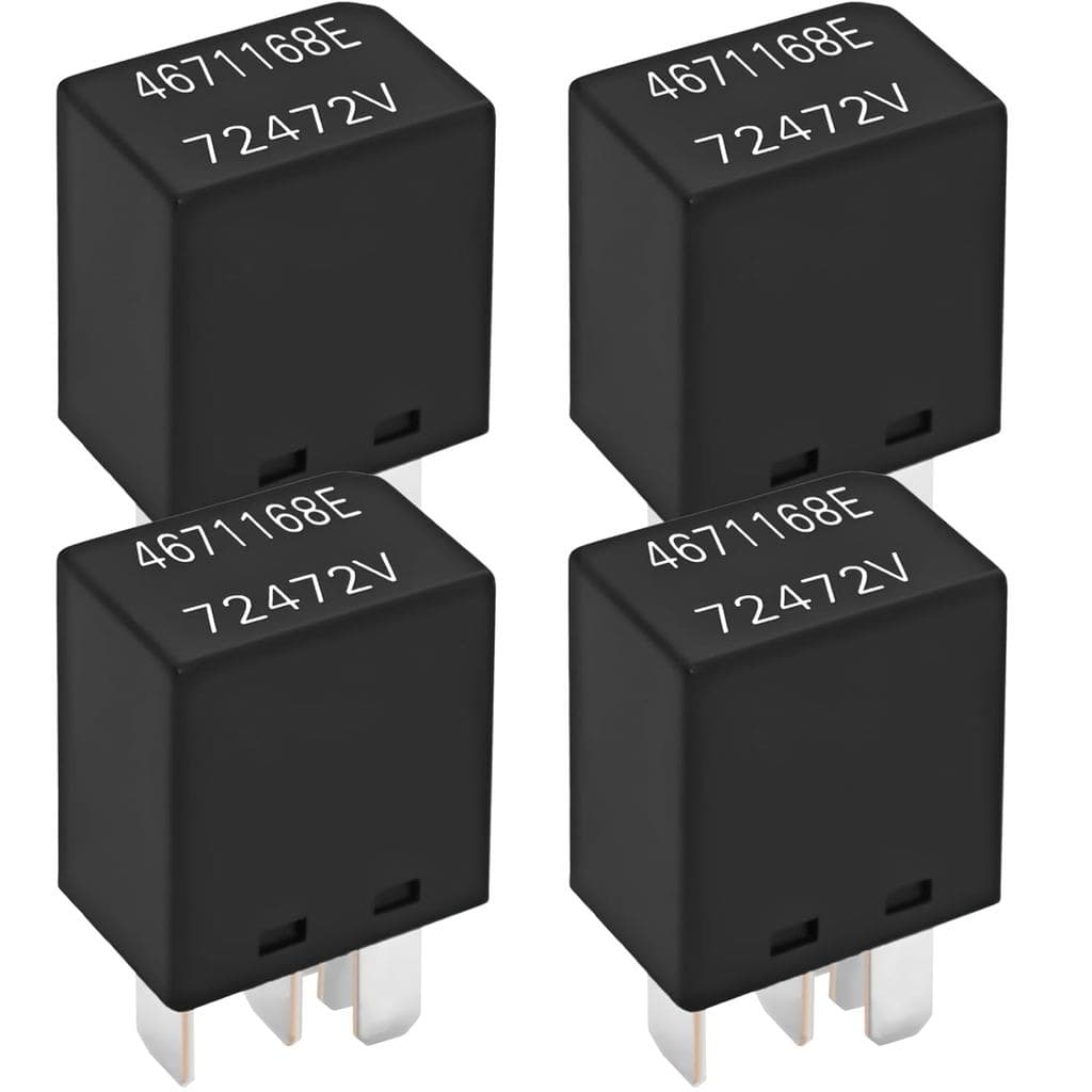 4671168E 72472M Relé da Bomba de Combustível (Pacote com 4) – Relé Automotivo SPDT de 5 Pinos 12VDC para Chrysler, Dodge