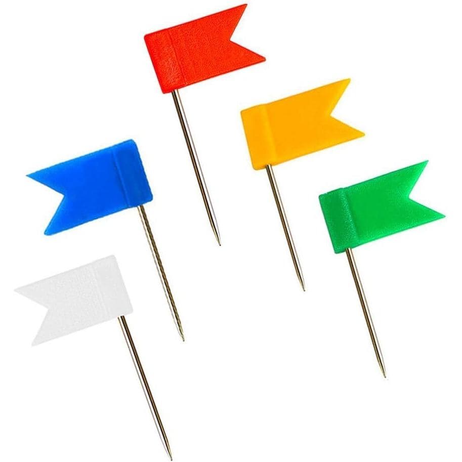 Outus 60 Peças de Pinos de Mapa Multicoloridos, Cores Variadas