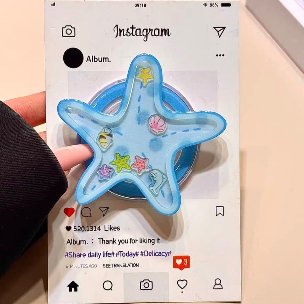 magsafe popsocket griptok magsafe Ins bonito estrela do mar Airbag suporte magnético adequado para Magsafe telefone móve