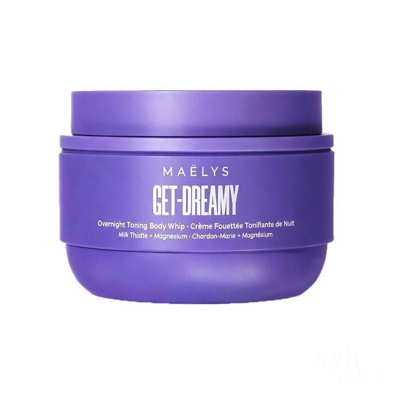 MAËLYSGET-DREAMY é um creme firmador noturno clinicamente comprovado para pele flácida, contendo ingredientes de cardo m